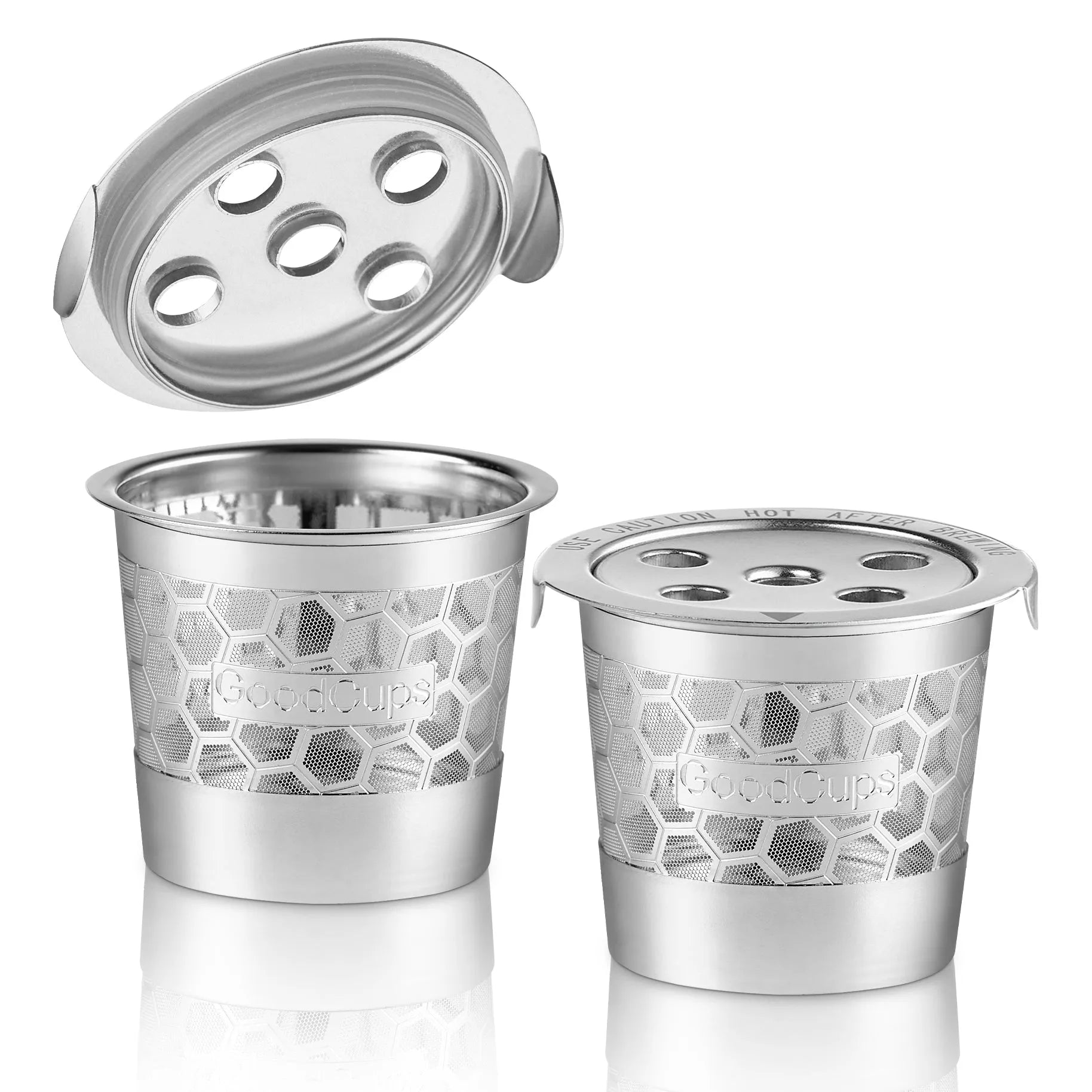 100 stainless steel cups 2-Pack 100% Stainless Steel Reusable K Cups for Keurig K Supreme / Plus /  Slim