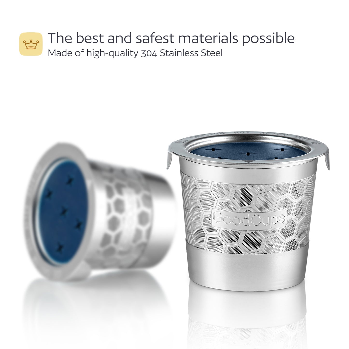 2 Stainless Steel Reusable K Cups for Keurig K Supreme, K Supreme Plus, K Slim with Multistream Technology, K-Brew Chill, K-Duo Hot & Iced with Multistream Technology - 2 Refillable Kcups Coffee Filters for Keurig Coffee Makers