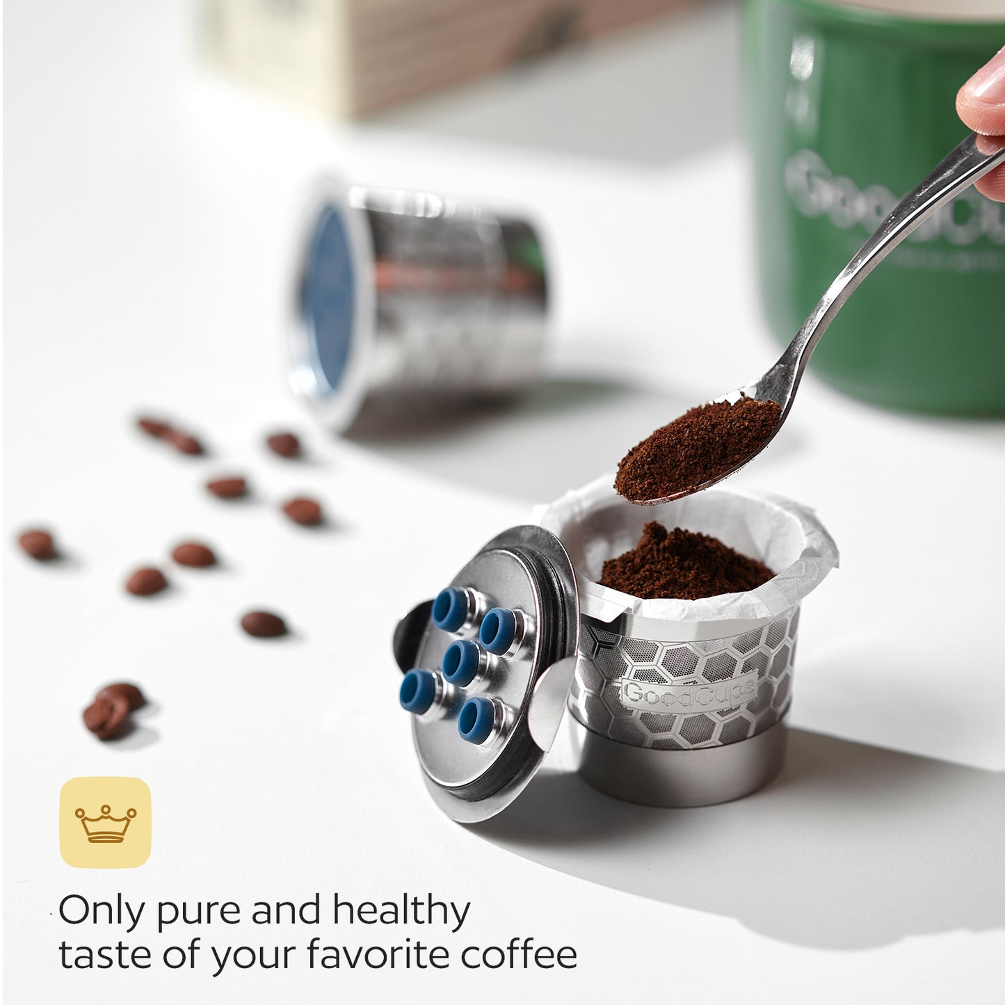 2 Stainless Steel Reusable K Cups for Keurig K Supreme, K Supreme Plus, K Slim with Multistream Technology, K-Brew Chill, K-Duo Hot & Iced with Multistream Technology - 2 Refillable Kcups Coffee Filters for Keurig Coffee Makers