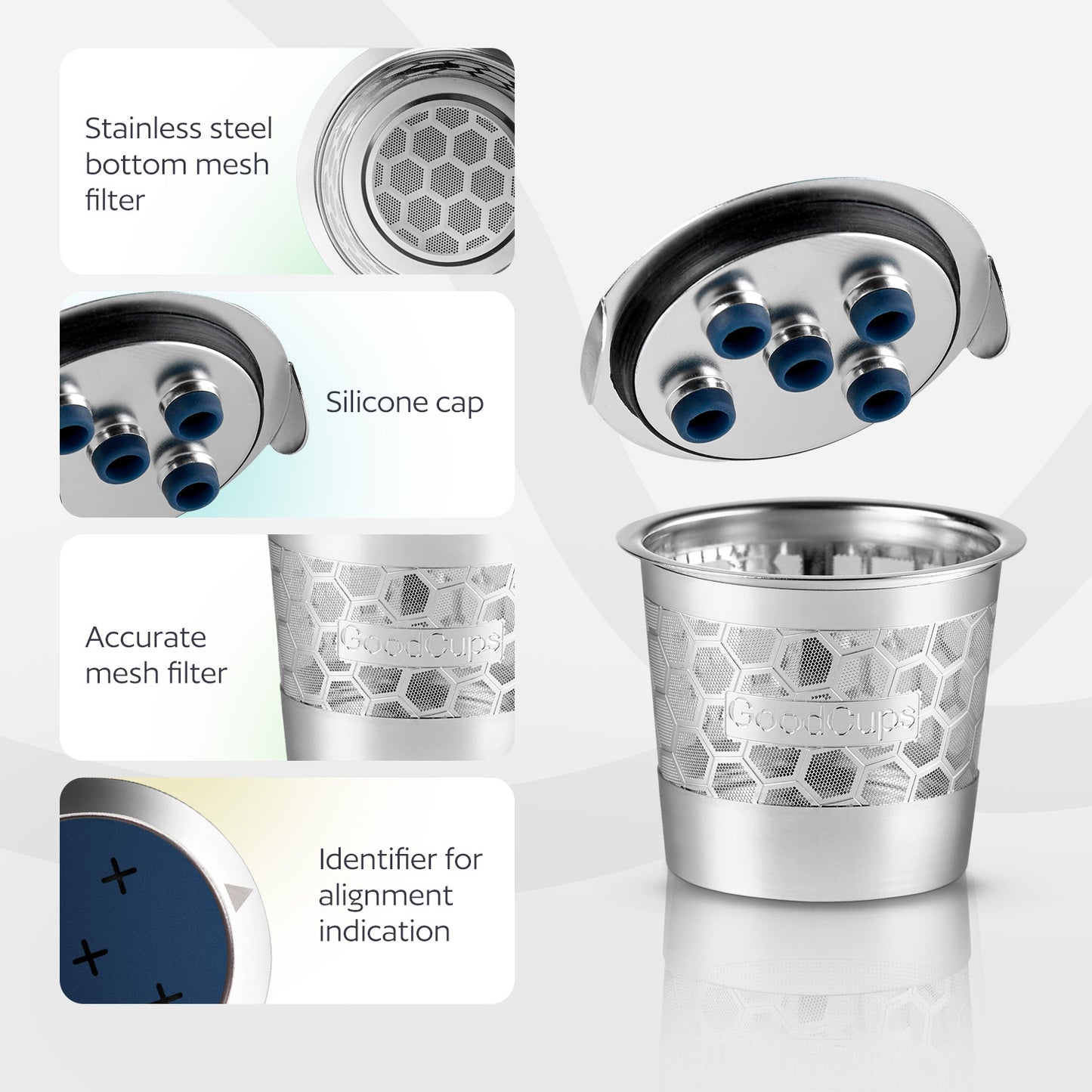 2 Stainless Steel Reusable K Cups for Keurig K Supreme, K Supreme Plus, K Slim with Multistream Technology, K-Brew Chill, K-Duo Hot & Iced with Multistream Technology - 2 Refillable Kcups Coffee Filters for Keurig Coffee Makers