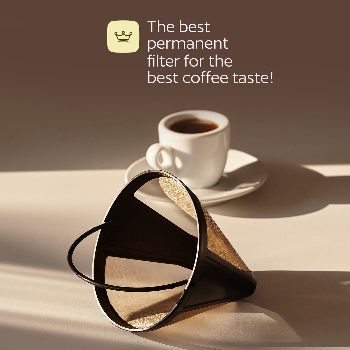 2 Reusable Cuisinart Cone Coffee Filters, Compatible with All 8-14 Cup Cuisinart Coffee Makers