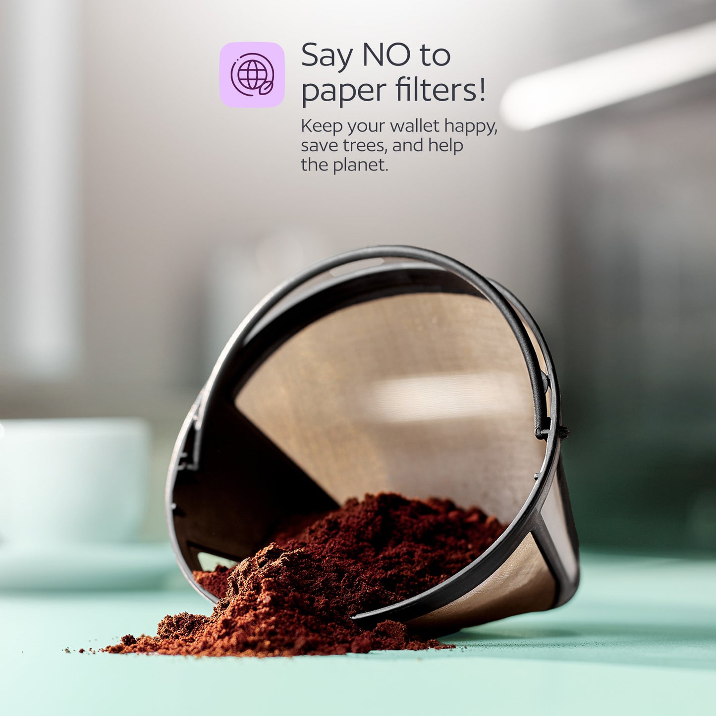 2 Reusable Cuisinart Cone Coffee Filters, Compatible with All 8-14 Cup Cuisinart Coffee Makers