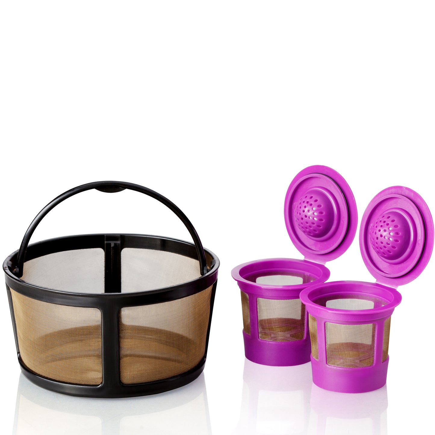 Keurig K Duo Coffee Filter and 2 Reusable K Cups for K-Duo Essentials, K-Duo Brewers Only - Carafe Basket Coffee Filters and 2 Refillable Kcups for Keurig Duo, K-Duo Essentials Coffee Makers