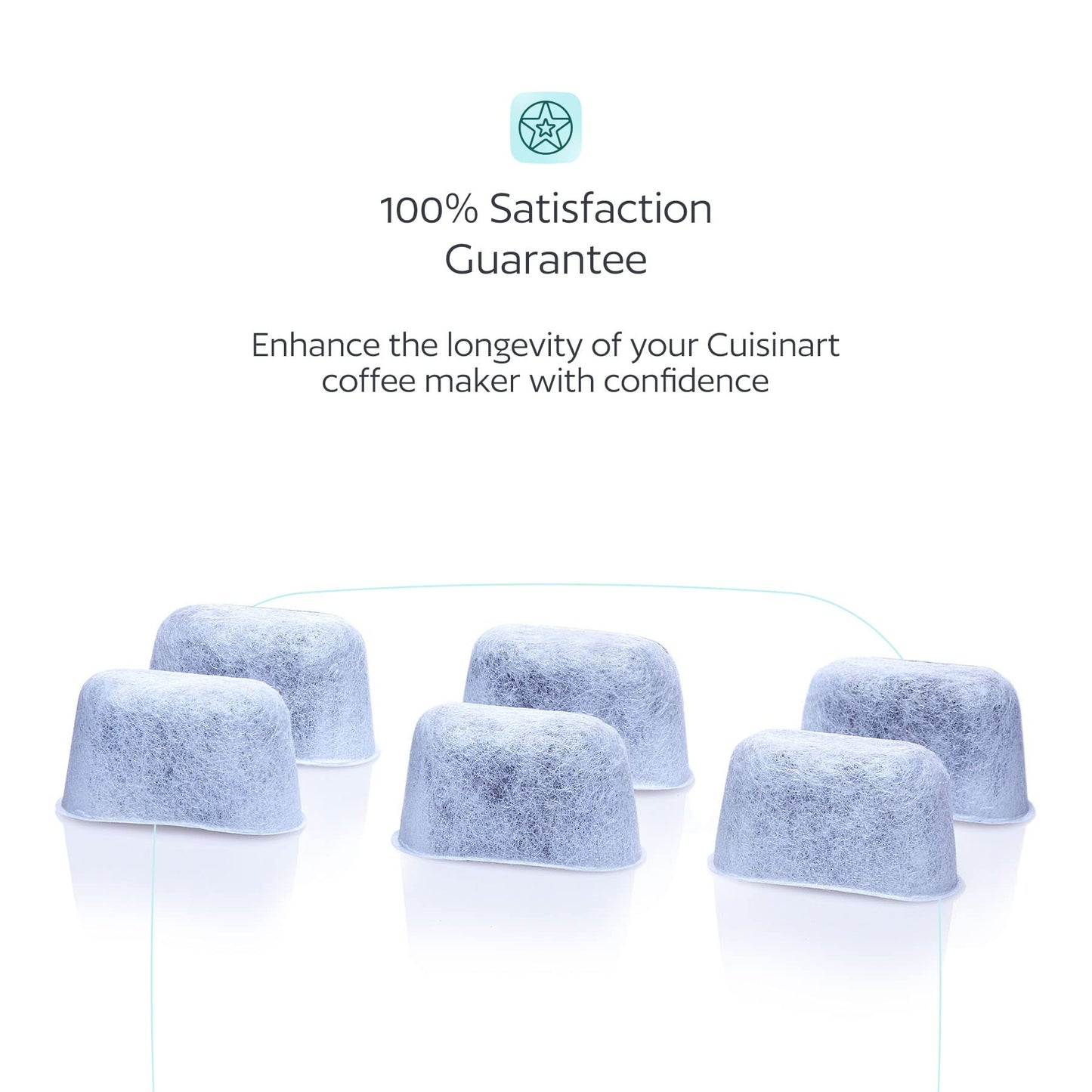 6 Water Filters for Cuisinart Coffee Makers - Fits all Cuisinart Coffee Brewers - Replacement Charcoal Water Filters for Cuisinart