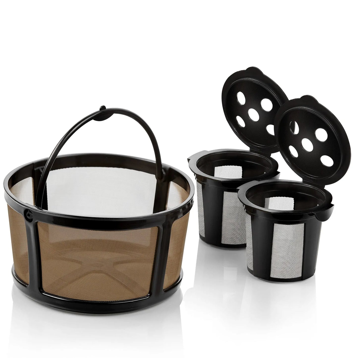 2 Reusable K Cups and Basket Coffee Filter for Keurig K-Duo Hot & Iced Single Serve & Carafe Coffee Maker with MultiStream Technology (Gen 2)