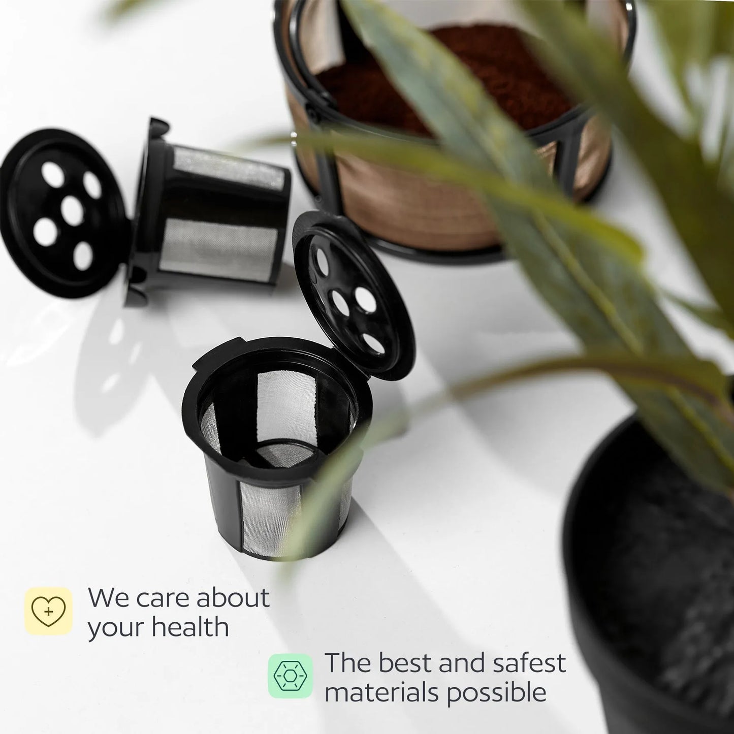 2 Reusable K Cups and Basket Coffee Filter for Keurig K-Duo Hot & Iced Single Serve & Carafe Coffee Maker with MultiStream Technology (Gen 2)