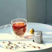 Stainless Steel Tea Infuser – Fine Mesh Loose Leaf Strainer with Lid & Chain