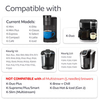 2-Pack 100% Stainless Steel Reusable K-Cups for Keurig Coffee Makers