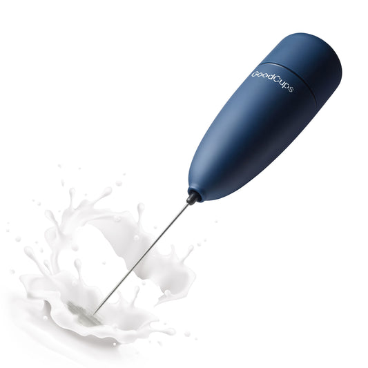 Milk Frother Handheld – Electric Foam Maker Wand with Stainless Steel Whisk – Battery Powered Mini Mixer for Coffee, Matcha, Lattes & Cappuccinos – No Batteries Included
