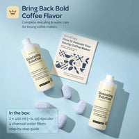 Descaler Kit for Keurig – 2 Bottles & 4 Water Filters | Universal Keurig Cleaner