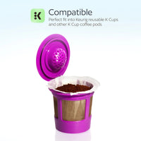 100 Disposable Paper Filters for Keurig Reusable K Cups Filters and Other Single Serve Refillable Capsules (Fits All Brands)