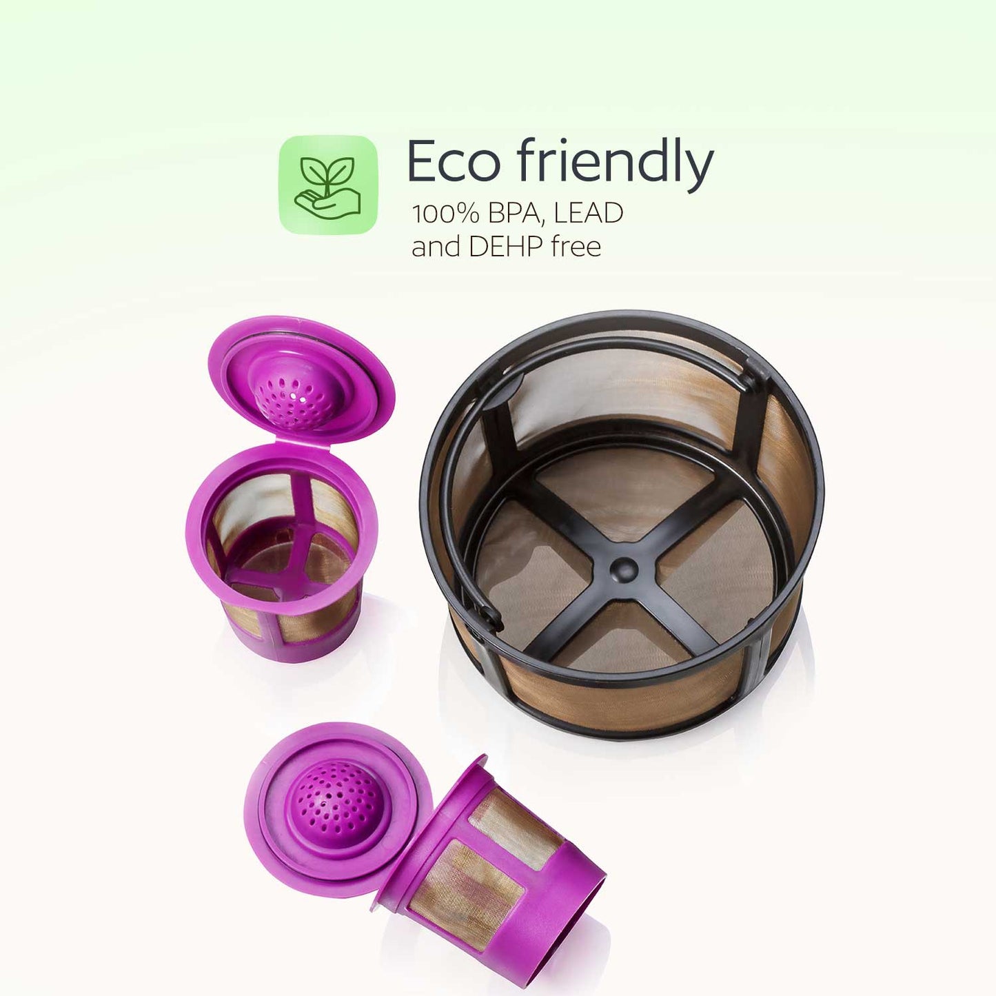 Keurig K Duo Coffee Filter and 2 Reusable K Cups for K-Duo Essentials, K-Duo Brewers Only - Carafe Basket Coffee Filters and 2 Refillable Kcups for Keurig Duo, K-Duo Essentials Coffee Makers