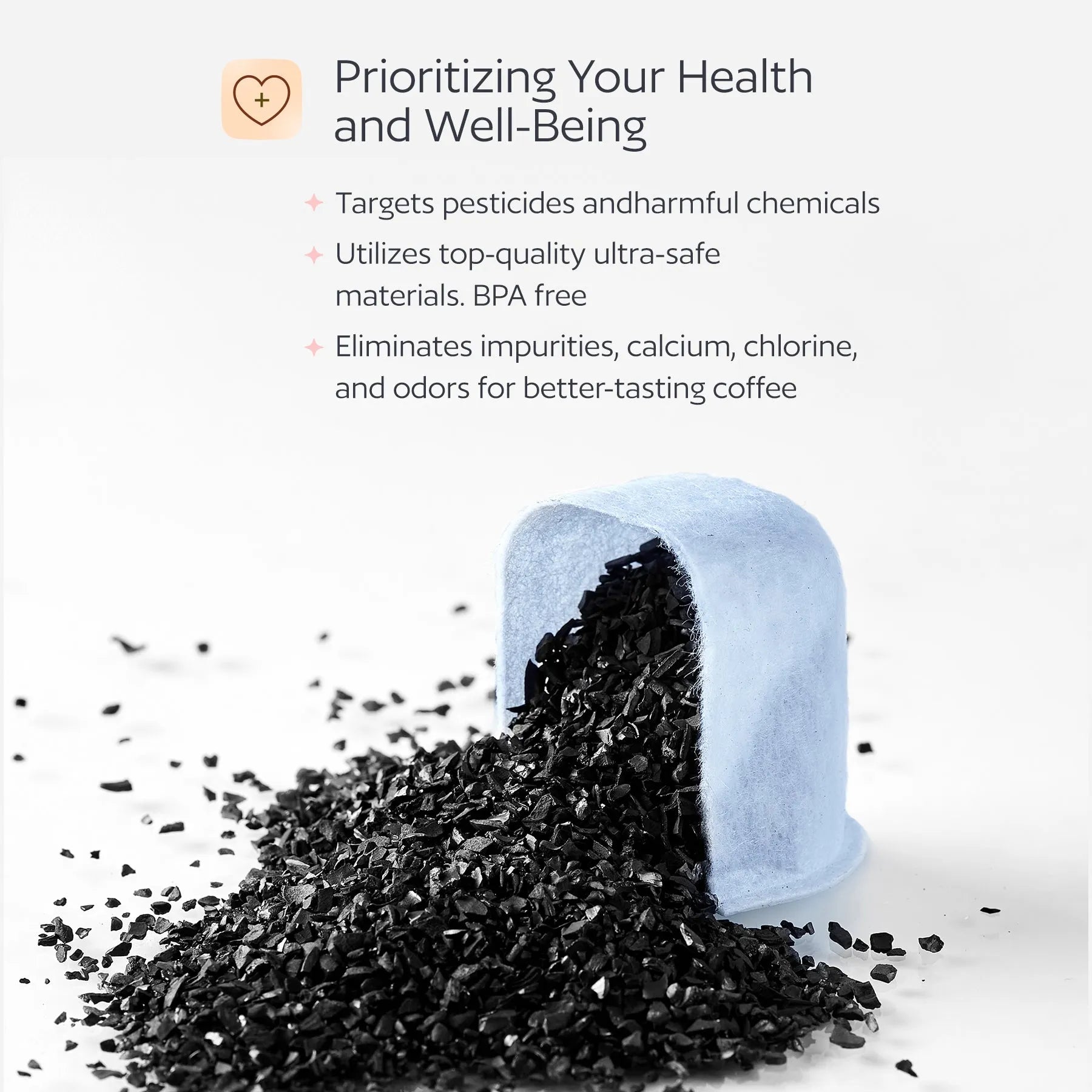 Keurig Water Filter Holder + 12 Charcoal Water Filters | Fits Keurig K-Compact, K-Duo, K-Duo Hot and Iced, K-Latte