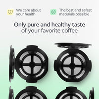 4 Reusable K Cups for Keurig K Supreme, K Supreme Plus and K Slim with Multistream Technology - Black