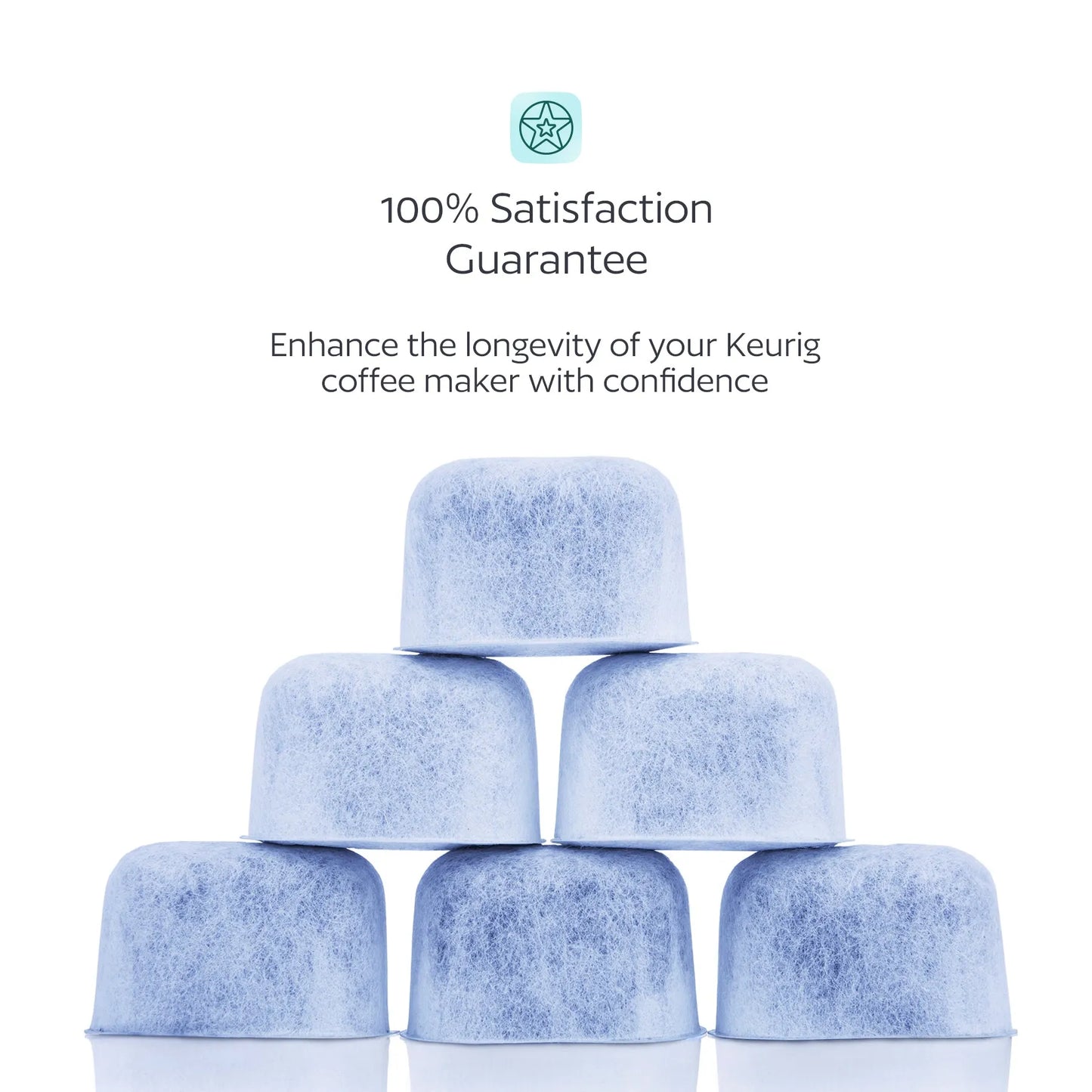 6 Water Filters for Keurig K-Mini, K-Slim, K-Duo, K-Supreme, K-Classic, K-Elite, K-Select, K-Cafe, K-Compact, K-Express - Universal Fit Replacement Water Filter for Keurig Coffee Makers