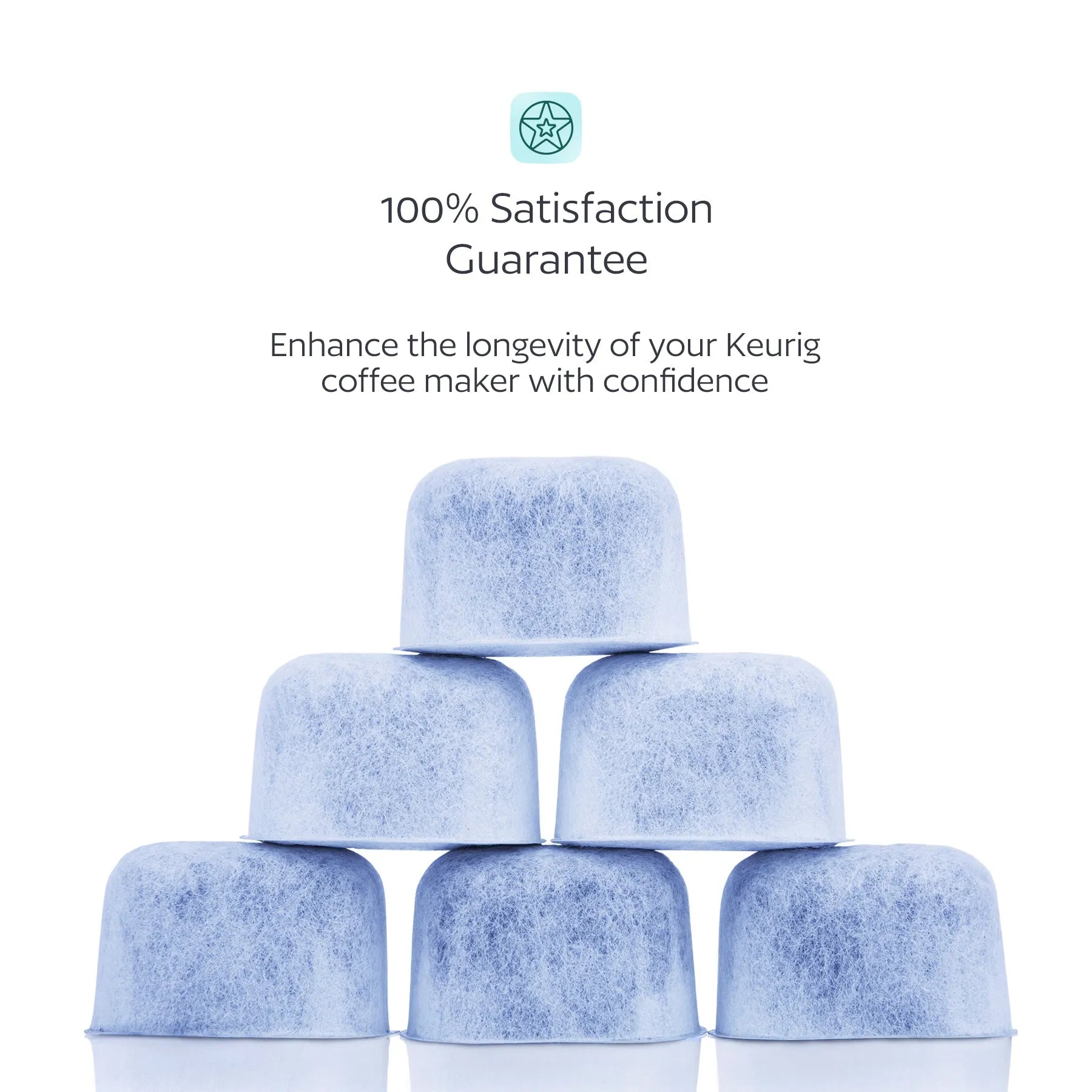 6 Water Filters for Keurig K-Mini, K-Slim, K-Duo, K-Supreme, K-Classic, K-Elite, K-Select, K-Cafe, K-Compact, K-Express - Universal Fit Replacement Water Filter for Keurig Coffee Makers