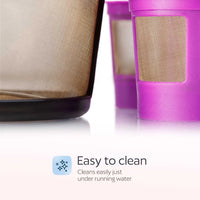 Keurig K Duo Coffee Filter and 2 Reusable K Cups for K-Duo Essentials, K-Duo Brewers Only - Carafe Basket Coffee Filters and 2 Refillable Kcups for Keurig Duo, K-Duo Essentials Coffee Makers