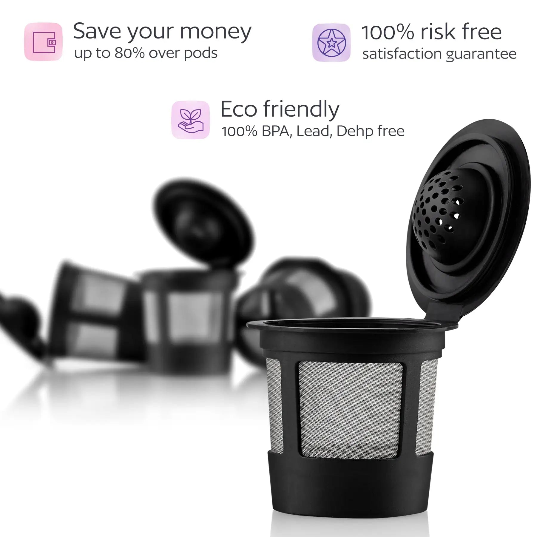 4 Reusable K-Cups for Keurig – Fits K-Express, K-Elite, K-Classic, K-Mini & More | GoodCups
