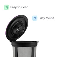 4 Black Reusable K Cups for Keurig Coffee Makers - BPA Free Universal Fit Refillable Kcups Coffee Filters for 1.0 and 2.0 Keurig Brewers