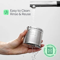 Stainless Steel Tea Infuser – Fine Mesh Loose Leaf Strainer with Lid & Chain | Large