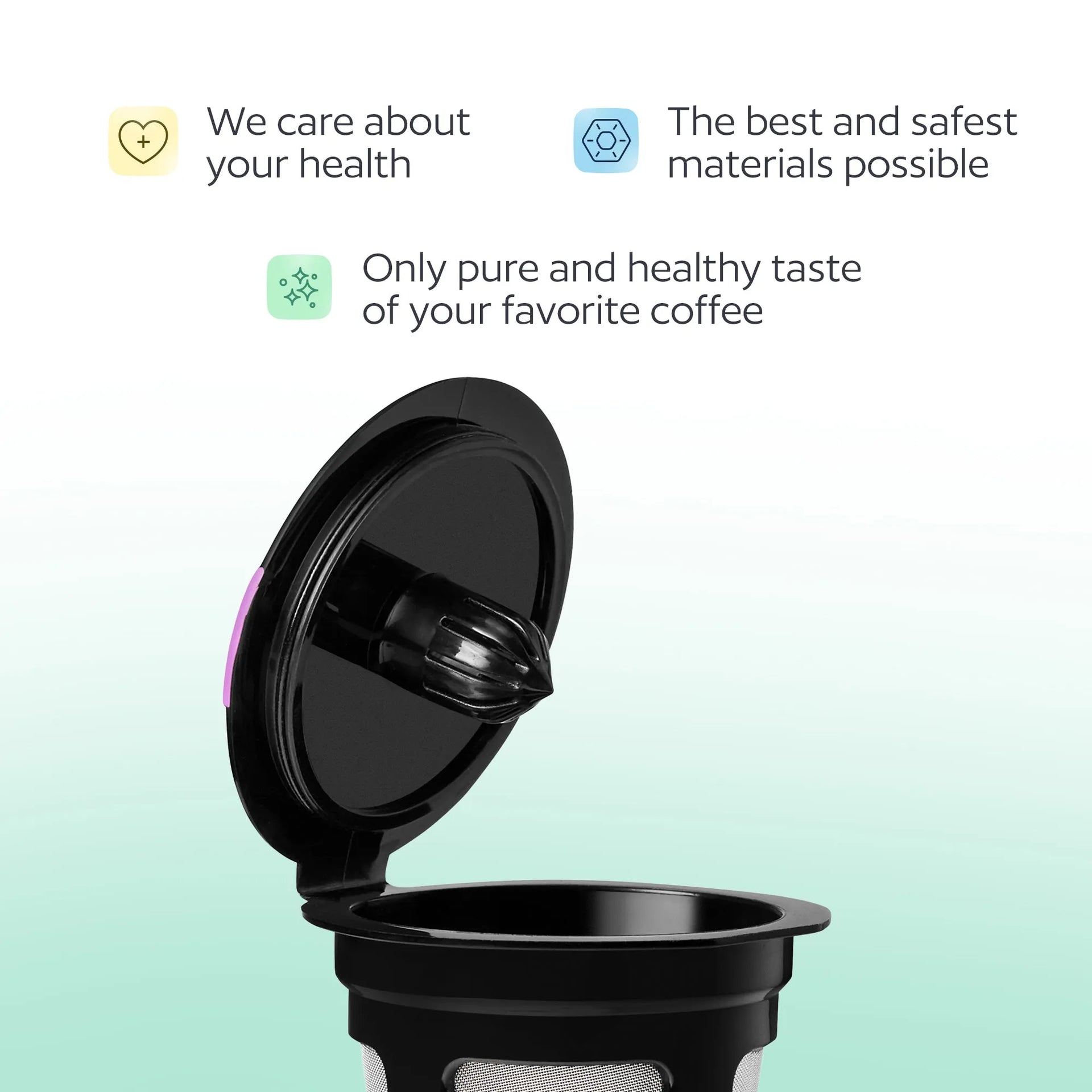 4 Reusable K Cups for Keurig K-Classic, K-Elite, K-Select, K-Cafe, K-Compact, K200, K300, K400, K500, Universal Fit Black Refillable Kcups Coffee Filters for 2.0 and 1.0 Brewers