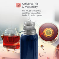 Stainless Steel Tea Infuser – Fine Mesh Loose Leaf Strainer with Lid & Chain