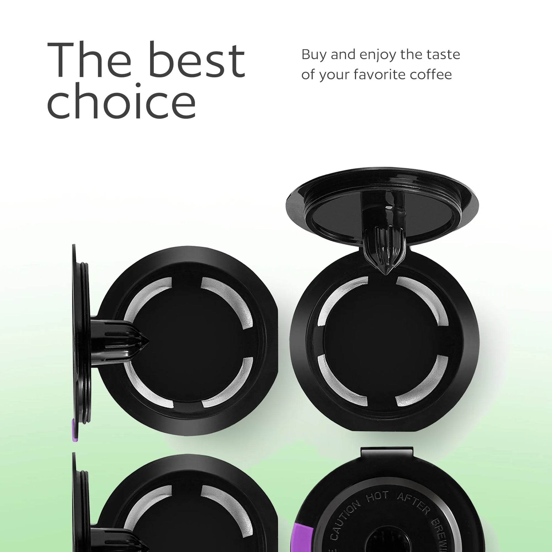 4 Reusable K Cups for Keurig K-Classic, K-Elite, K-Select, K-Cafe, K-Compact, K200, K300, K400, K500, Universal Fit Black Refillable Kcups Coffee Filters for 2.0 and 1.0 Brewers