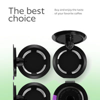 4 Reusable K Cups for Keurig K-Classic, K-Elite, K-Select, K-Cafe, K-Compact, K200, K300, K400, K500, Universal Fit Black Refillable Kcups Coffee Filters for 2.0 and 1.0 Brewers