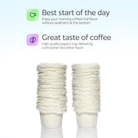100 Disposable Paper Filters for Keurig Reusable K Cups Filters and Other Single Serve Refillable Capsules (Fits All Brands)