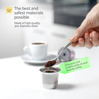2-Pack Stainless Steel Reusable K-Cups for Keurig Coffee Makers