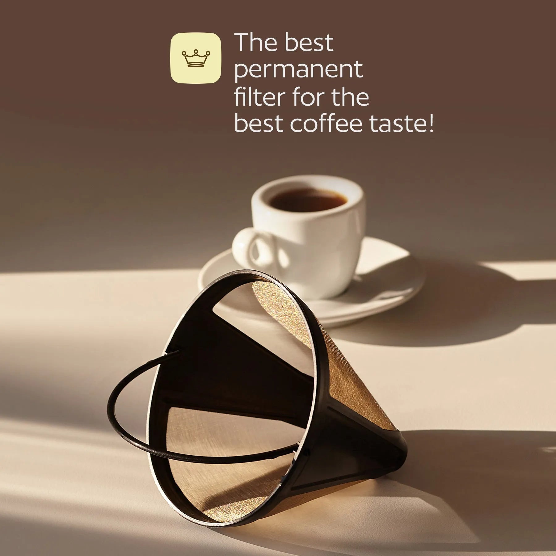 2 Reusable Cuisinart Cone Coffee Filters, Compatible with All 8-12 Cup Cuisinart Coffee Makers
