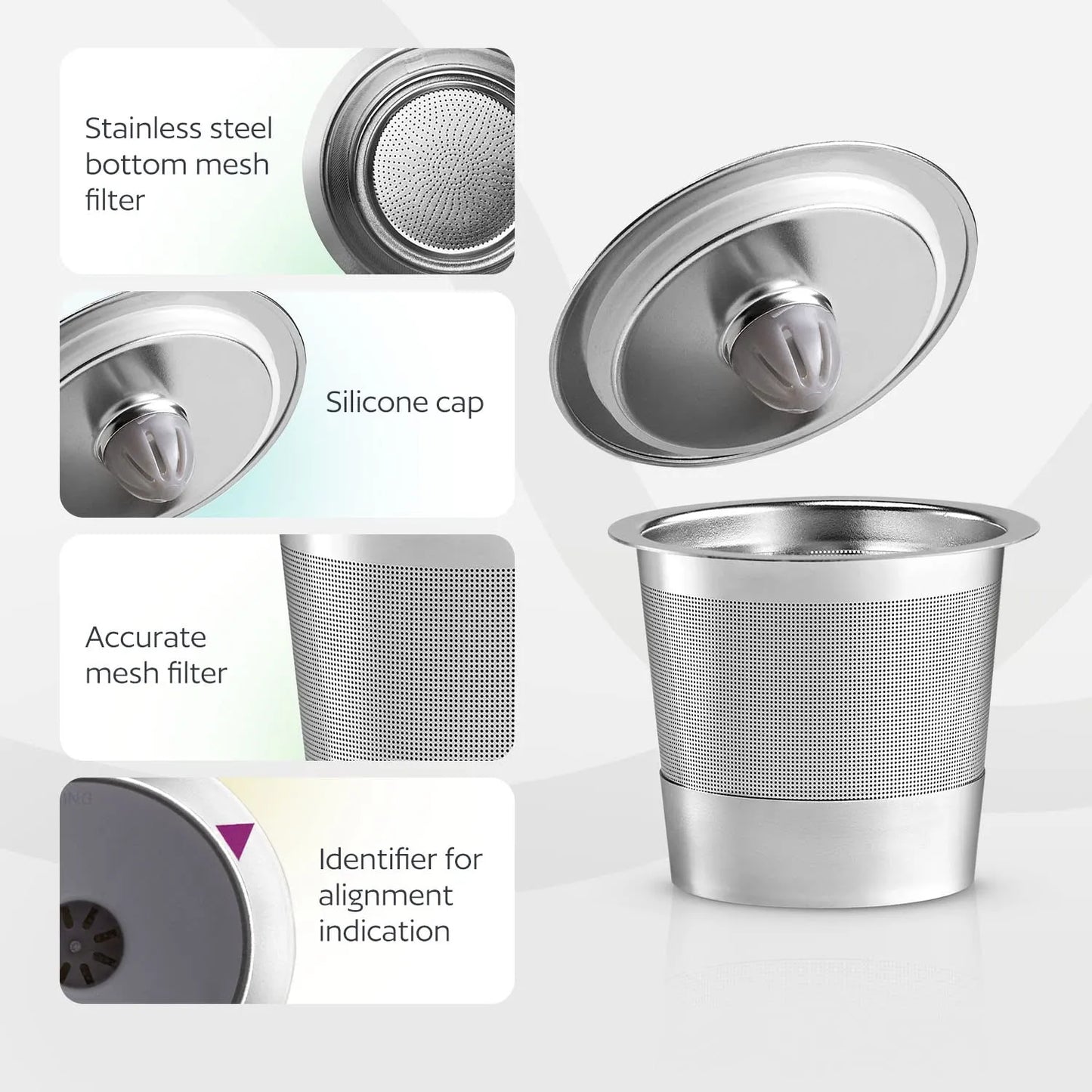 2-Pack Stainless Steel Reusable K-Cups for Keurig Coffee Makers