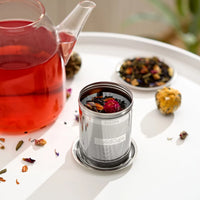 Stainless Steel Tea Infuser – Fine Mesh Loose Leaf Strainer with Lid & Chain | Medium