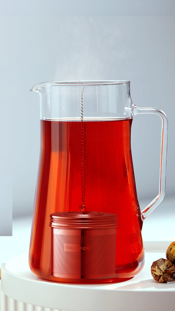 Stainless Steel Tea Infuser – Fine Mesh Loose Leaf Strainer with Lid & Chain | Large