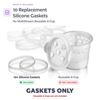 10-Pack Replacement Silicone Gaskets for MultiStream Reusable K-Cups