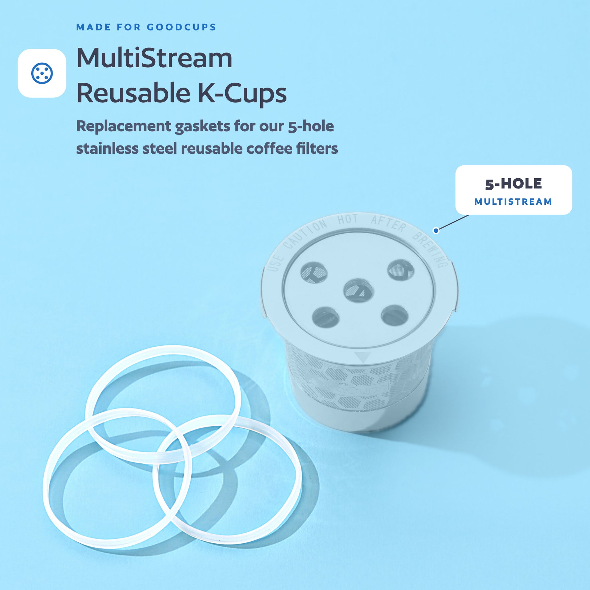 10-Pack Replacement Silicone Gaskets for MultiStream Reusable K-Cups