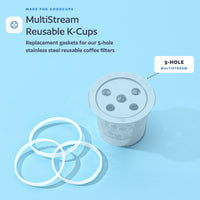 10-Pack Replacement Silicone Gaskets for MultiStream Reusable K-Cups