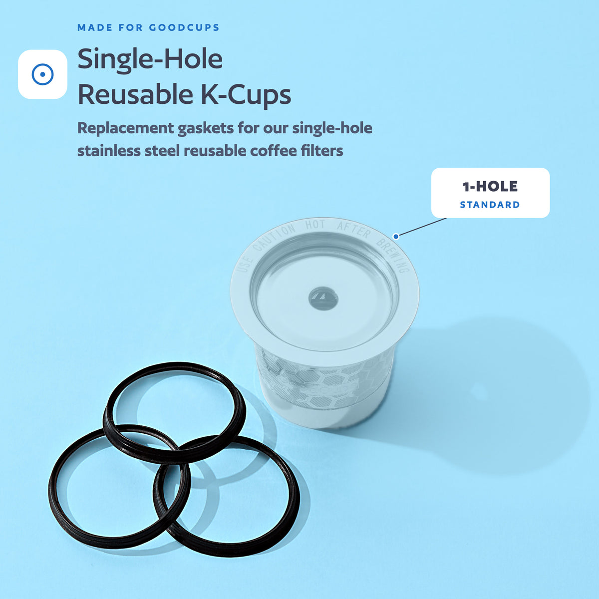 10-Pack Replacement Silicone Gaskets for Single-Stream Reusable K-Cups