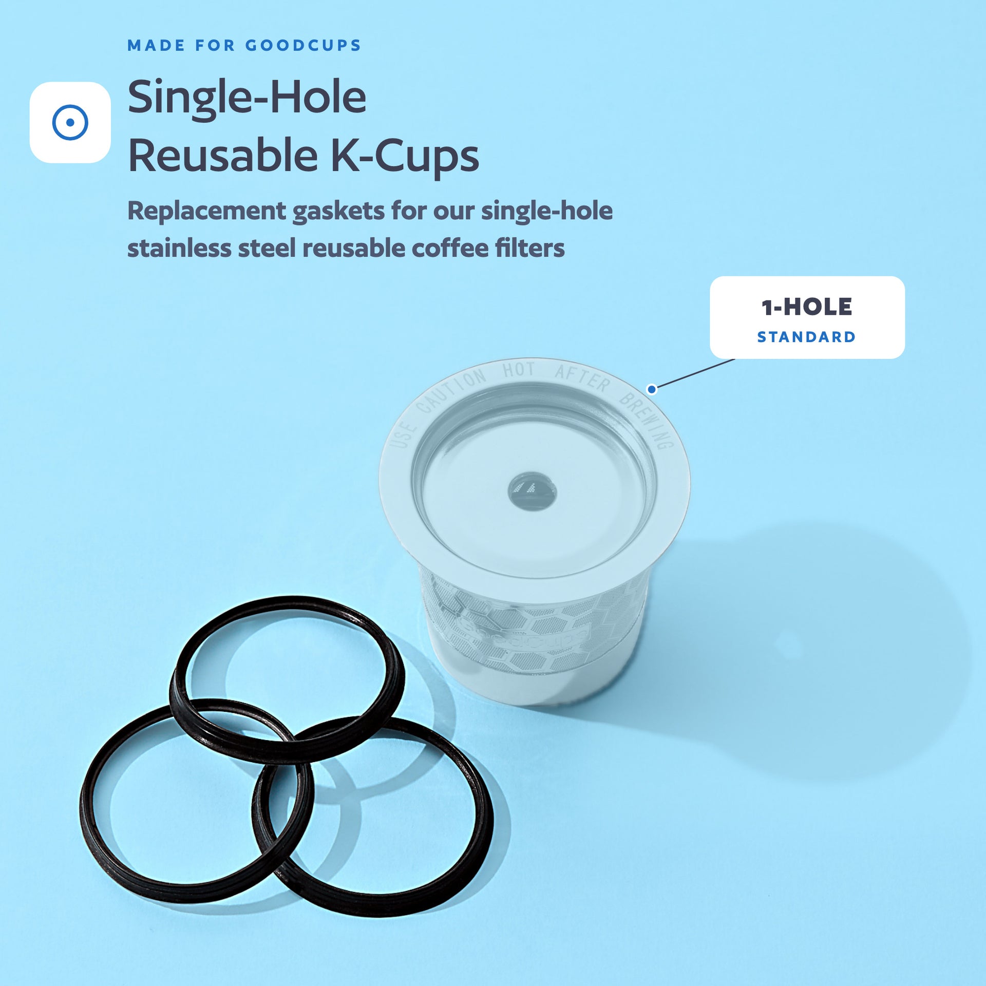 10-Pack Replacement Silicone Gaskets for Single-Stream Reusable K-Cups