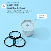 10-Pack Replacement Silicone Gaskets for Single-Stream Reusable K-Cups