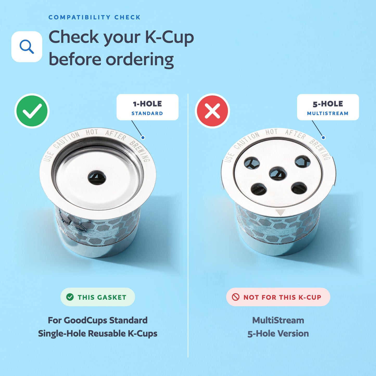 10-Pack Replacement Silicone Gaskets for Single-Stream Reusable K-Cups
