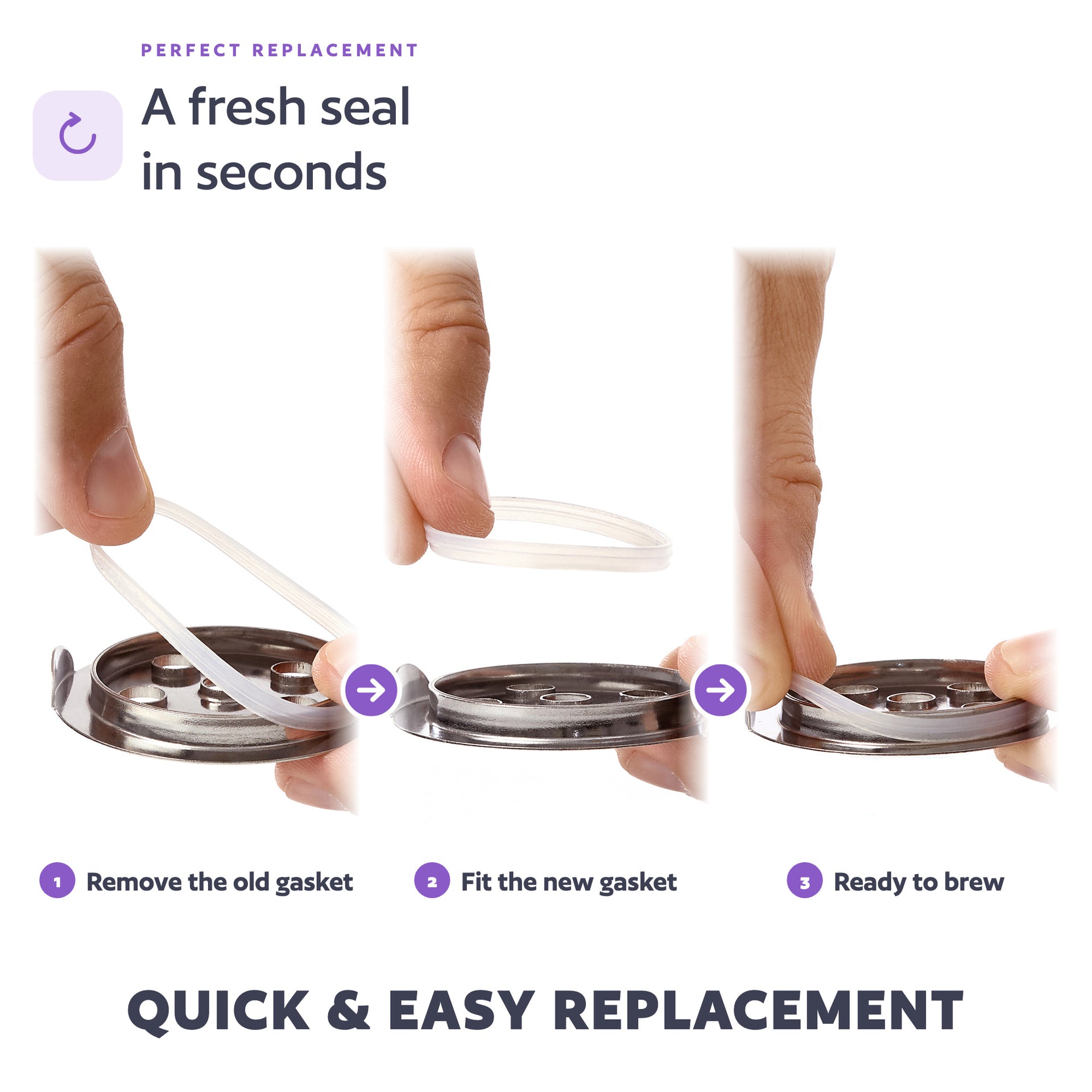 10-Pack Replacement Silicone Gaskets for MultiStream Reusable K-Cups