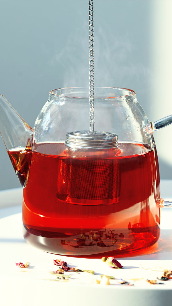 Stainless Steel Tea Infuser – Fine Mesh Loose Leaf Strainer with Lid & Chain | Small