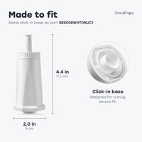 Made to fit: cartridge 4.4 x 2.0 in (11.2 x 5 cm) with a click-in base for a snug, secure fit