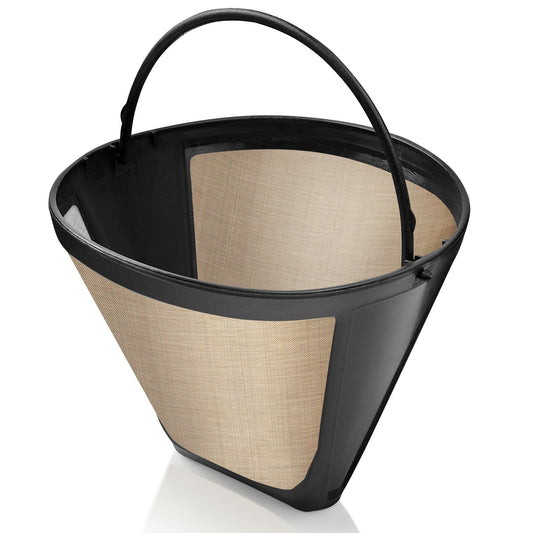 GoodCups reusable #4 cone coffee filter with fine stainless mesh for Cuisinart 10-14 cup coffee makers